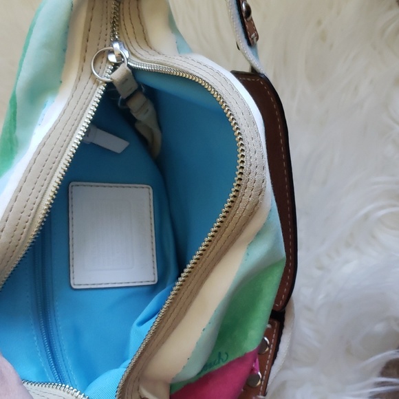 Coach Hamptons Watercolor Stripe Small Hobo - Picture 4 of 8